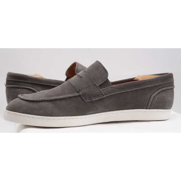 Allen Edmonds Men\'s Gray Suede Penny Slip-On Loafers main image 11
